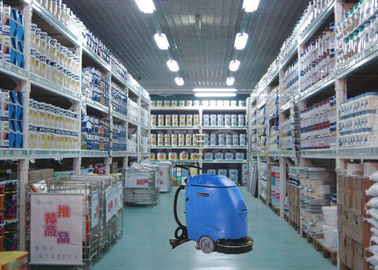 Eczane / Mağaza Ev için Mavi Yarı Otomatik Kompakt Zemin Scrubber Makinesi