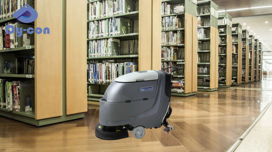 Fırça Destekli Sürüş Sistemli Sessiz Kütüphane Zemin Temizleme Makinesi 45cm/50cm Fırça Otomatik Kapanma Nazik Temizlik